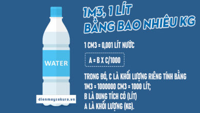 1m3 bằng bao nhiêu lít? 1 khối bằng bao nhiêu kg?