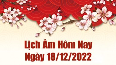 Lịch âm 18/12, xem lịch âm hôm nay Chủ Nhật ngày 18/12/2022 là