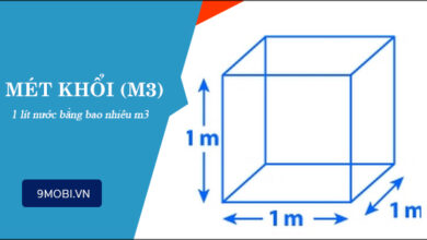 1 lít nước bằng bao nhiêu m3