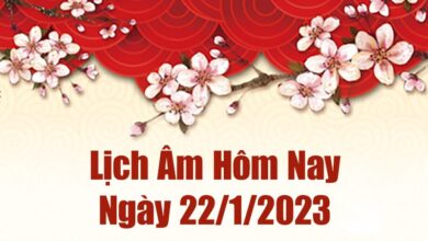 Lịch âm 22/1, âm lịch hôm nay Chủ nhật ngày 22/1/2023 là ngày tốt