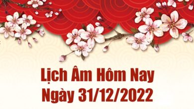 Lịch âm 31/12, xem lịch âm hôm nay Thứ Bảy ngày 31/12/2022 là