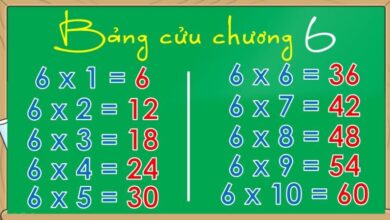 Bảng Nhân 6 || Bảng Cửu Chương 6 & Bài Tập Thực Hành