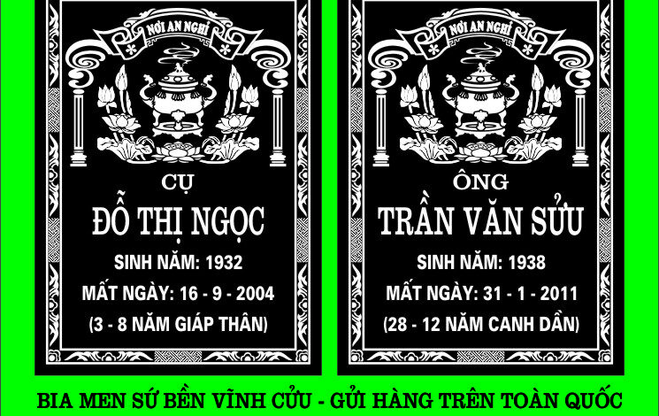 Giá của bia mộ kích thước 25 x 35 là bao nhiêu tiền?