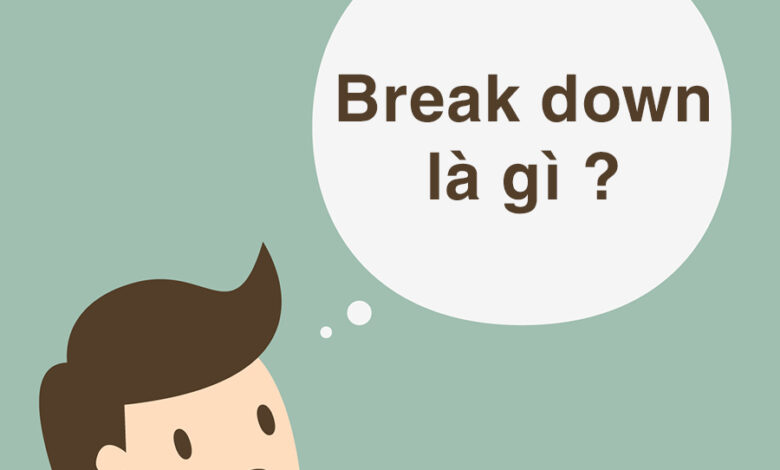 Break down là gì và cấu trúc cụm từ Break down trong câu Tiếng Anh