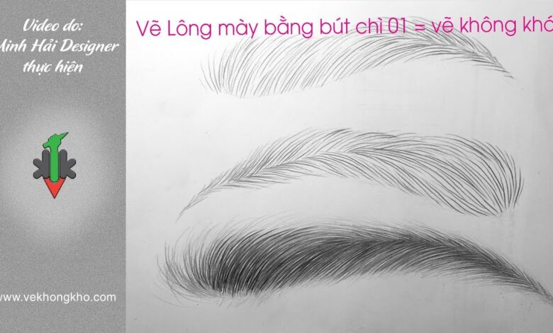 Hướng dẫn cách vẽ lông mày bằng bút chì đẹp tự nhiên