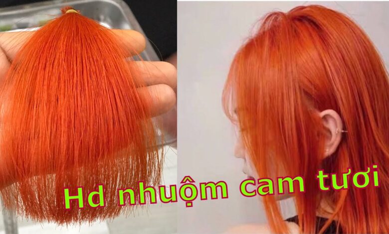 Công thức tẩy và nhuộm tóc màu cam tại nhà