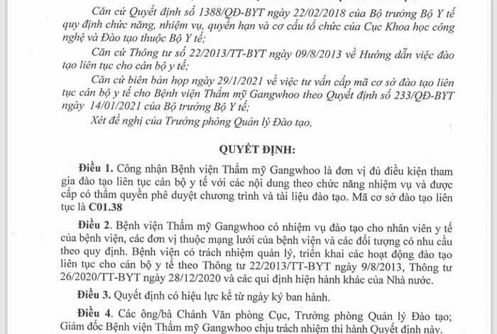 Địa Chỉ Đào Tạo Liên Tục Gangwhoo Uy Tín Tại TPHCM