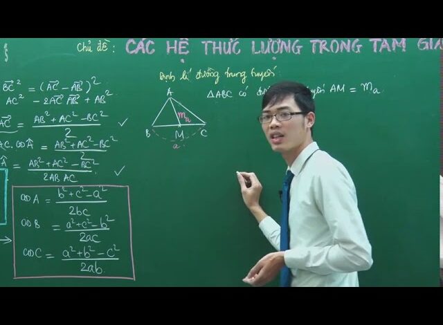 1. Định lý Cosin (Định lý hàm Cos) - DINH LUAT