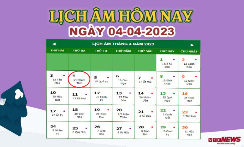 Lịch âm 4/4 – Xem âm lịch ngày 4/4 - lịch vạn niên 4/4/2023