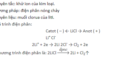 Hóa trị của liti ( Li ), tính chất hóa học và khối lượng nguyên tử