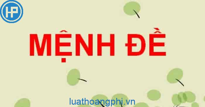 Mệnh đề là gì? - Luật Hoàng Phi