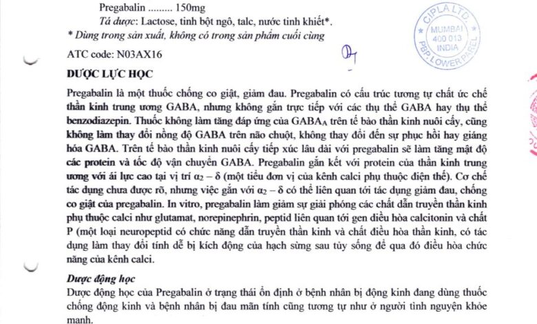 Thuốc Pregabalin Capsule 75mg Cipla giá bao nhiêu? Mua ở đâu?