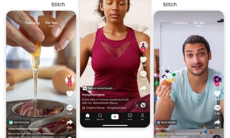 Stitch trên TikTok là gì? Phân biệt Duet, Stitch và React? Cách Stitch