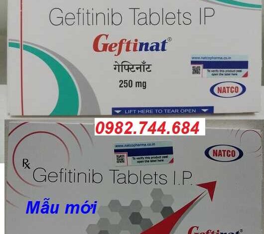Thuốc Geftinat 250mg gefitinib điều trị ung thư phổi giá tốt