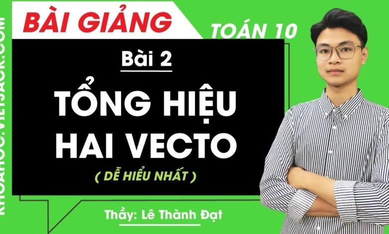 Giải Toán 10 Bài 2: Tổng và hiệu của hai vectơ (sách mới)