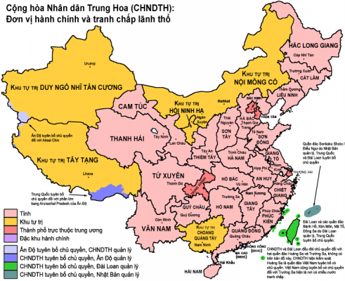 Trung Quốc có bao nhiêu tỉnh, bao nhiêu thành phố? - Thanhmaihsk