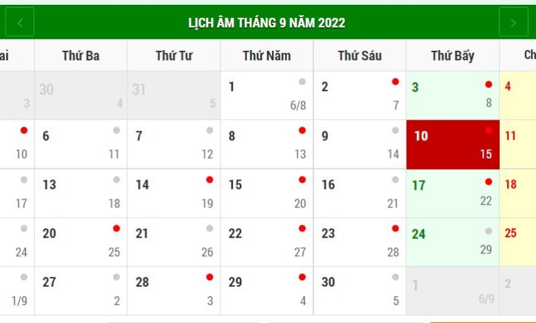 Tết Trung thu 2022 vào ngày nào? - Hoatieu.vn