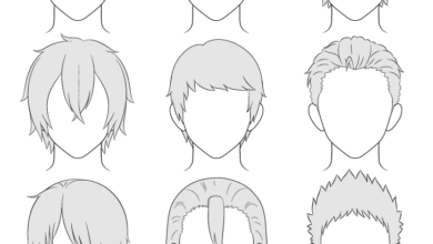 Cách vẽ tóc nam Anime từng bước - Tô Màu