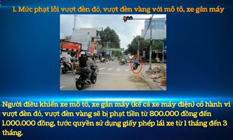 Mức Phạt Lỗi Vượt đèn đỏ, Vượt đèn Vàng Bao Nhiêu Tiền?